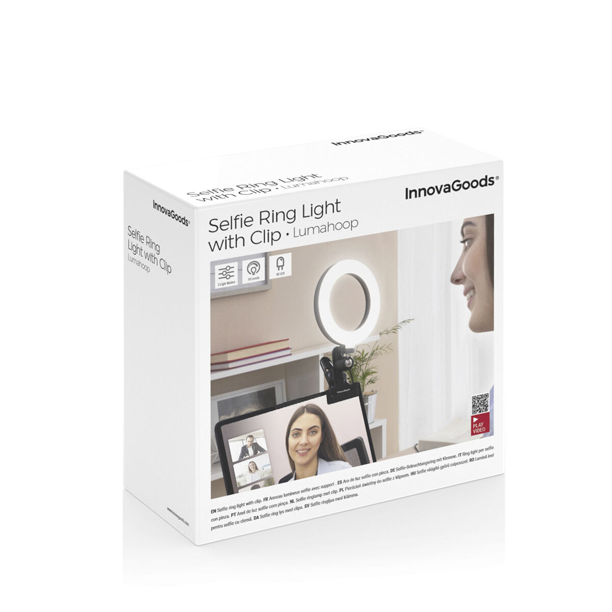 Selfie Lichtring mit Halteklammer Lumahoop InnovaGoods